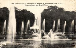 CPA Versailles the Basin of Neptune and Large Water Neptune and Great Toilets