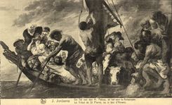 CPA Amberes justa J 1930 Joardaens el tributo de St Pierre o la cuba de Amberes