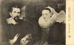 CPA Amberes justa Ant 1930 Van Dyck Francisco Snyders y su esposa