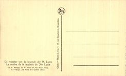 Furgoneta justa 1930 de CPA Amberes E De Meester de la leyenda DER H Lucia el amo de la leyenda del santo Lucia