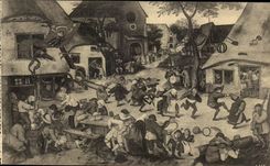 Aldea justa 1930 de CPA Amberes P Brueghel Kermis justa