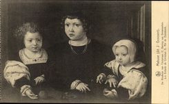 Ninos justos 1930 de Denmarken de la furgoneta de CPA Amberes Mabuse De Kinderen van Christiaan Koning de Christian Rey de Danemark