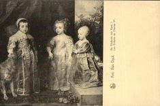 CPA Exposition Anvers 1930 Ant Van Dyck De Kinderen Van Karel l Les Entants de Chatles l er