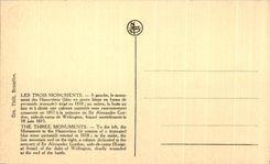 CPA Waterloo Les trois Monuments 