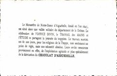 Chromo Fleurs Chocolat d'Aiguebelle Trappe