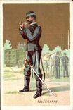 Chromo Telegraphe Militaria 