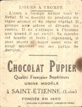 Image L'Ours A Trompe Chocolat Pupier