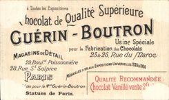 Image Sedaine Poete Dramatique Erigee Square d'Anvers Chocolat Guerin Boutron Rue du Maroc Paris
