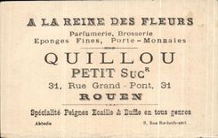 Chromo Quillou Parfumeur Rue Grand Pont Rouen Cinq Mars Theatre Mousquetaire