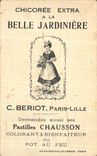 Chromo Chicoree Belle Jardiniere Cheval Pastilles Chausson