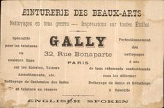 Chromo Teinturerie Des Beaux Arts Gally Rue Bonaparte Paris Enfants Mariage
