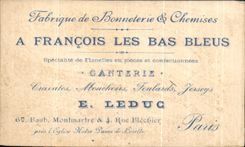 Chromo Sur la Plage A Francois les Bas bleus Ganterie Leduc FAubourg Montmartre Paris Eglise Notre Dame de Lorette