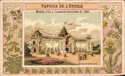 Chromo Tapioca De L'Etoile Medaille Exposition Universelle de 1889 palais du costume 
