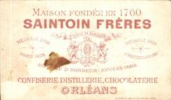 Chromo Saintoin Preres orleans Garde francaise Militaria 1786