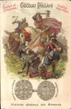 Chromo Chocolat Poulain Histoire Generale Des Monnaies Charles II le chauve 