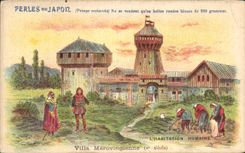 Chromo Perles Japon Potage Villa merovingienne Habitation humaine 
