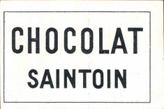 Chromo Chocolat Saintoin
