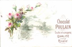Chromo Chocolat Poulain Fleurs 