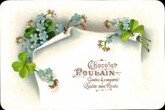 Chromo Chocolat Poulain Fleurs Trefles