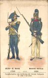 Chromo Soldat De Marine Marine Royale Transformation des Uniformes de l'Armee Francaise de nos jours Militaria