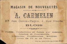 Chromo Magasin De Nouveautes Carmelin Blois Marlborough s'en en va t en guerre Paris