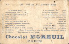 Chromo Chocolat Moreuil Paris Une ville Au Moyen Age 
