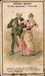 Chromo Grand Bazar Rue Nationale Tours Vous etes bien aimable Lapin Couple