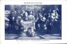 Chromo Musee Du Louvre Chocolat Vinay Paul Veronese Les Disciples dEmmaus