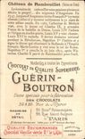 Chromo Chocolat Guerin Boutron Chateau De Rambouillet