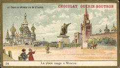 Chromo Chocolat Guerin Boutron La place rouge a Moscou Russie 