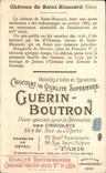 Chromo Chocolat Guerin Boutron Chateau De Saint Blancard