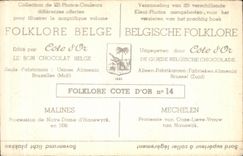 Belgian image Folklore good Belgian Chocolate Malignant Procession of Notre Dame de' Hanswyck in 1938