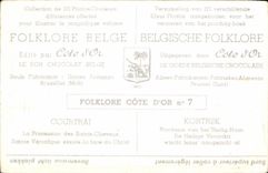 Belgian image Folklore the good Belgian Chocolate Courtrait the procession of the Saints Hair Sainte Veronique essuie Christ