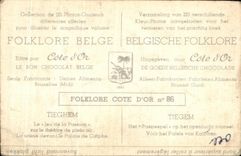 Belgian image Folklore the good Belgian Chocolate Tieghem play of passion on the theater of outdoor the Caiphe scene