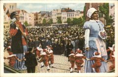 Belgian image Folklore the good Belgian Chocolate Courtrai Manten and Kalle in the procession