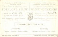 Belgian image Folklore the good Belgian Chocolate Courtrai Manten and Kalle in the procession