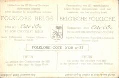 Image Collection de Folklore Belge Cote d'or Thuin Le groupe des combattants de 1830 dans la marche de Saint Roch