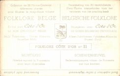 Image Collection de Folklore Belge Cote d'or Montaigu Pelerins suivant la procession avec leurs chandelles 