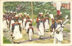 Belgian Image Folklore Dimensions of gold Walcourt the military market of Our Lady the massier preceding the sappers