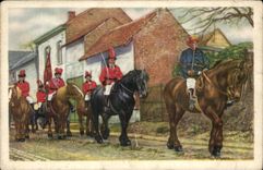 Belgian Image Folklore Saint Dimensions of gold Russon the fire of Evermard Hacco followed by its Chevaux gangsters