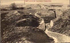 CPA Vimy Ridge German Trenches