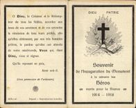 Small booklet pious Monument of the Memory of the heroes