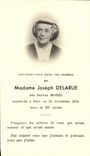 Holy picture Mrs Joseph Delarue Born Jeanne Morel