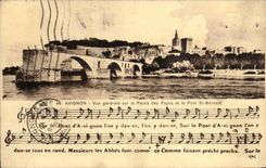 Opinion de CPA Avignon del paladar de los papas y del puente de Benezet