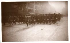 CPA Funeral Of the Marshal Foch Mans March 1929 Bersagliers Militaria