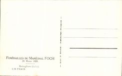 CPA Funeral Of the Marshal Foch Mans March 1929 Bersagliers Militaria