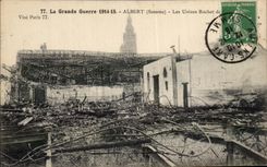 CPA La Grande Guerre Albert Les Usines Rochet Militaria