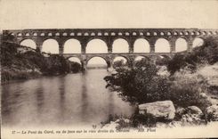 CPA the Bridge of the Gard seen of face on Right Bank of Gardon