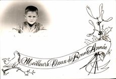 CPA Fantaisie Meilleurs Voeux de Bonne Annee Enfant Garcon