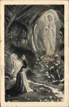 CPA Lourdes L'Apparition la vierge